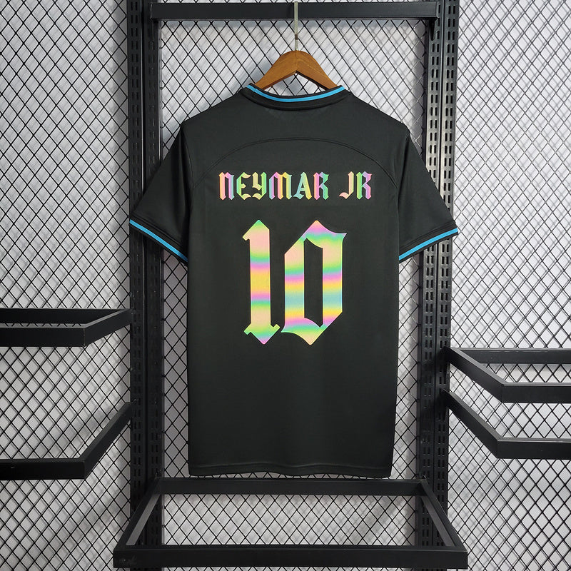 Camisa NEYMAR JR 10 Black Refletiva Seleção Brasileira 2023