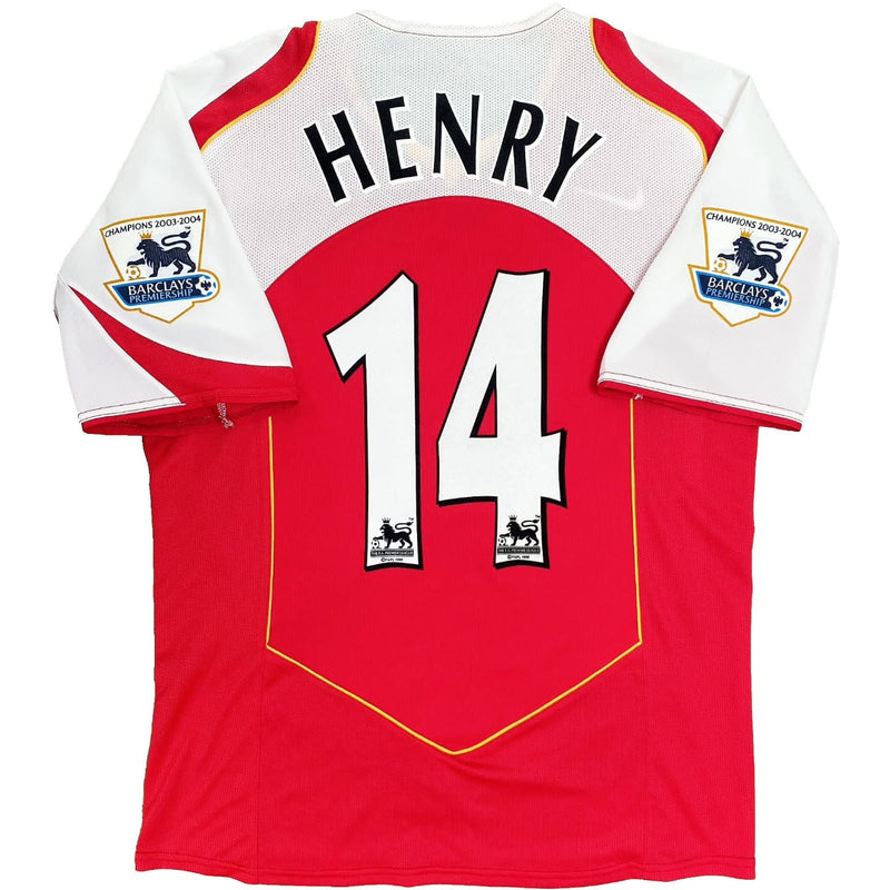 Camisa Arsenal Retrô 2003/04 personalizada Henry 14 - Home