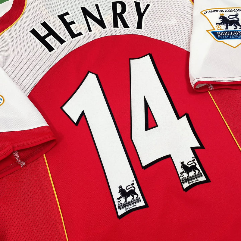 Camisa Arsenal Retrô 2003/04 personalizada Henry 14 - Home